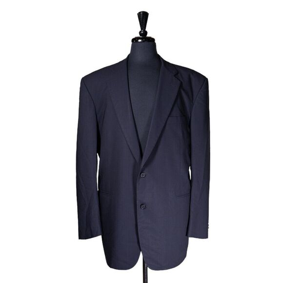 Brooks Brothers Mens Blazer Navy Blue Wool Stretch Suit Jacket